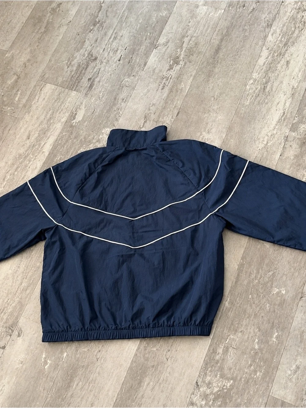 Nike Navy Blue UV windbreaker women’s jacket-retro 90s Style Y2K Sportswear LG
